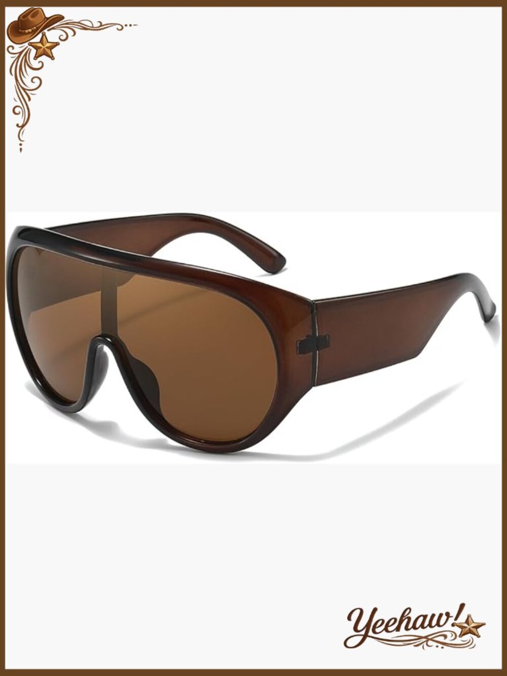 Oversized Sunglasses Large Frame Wrap Around UV Protection Eyewear